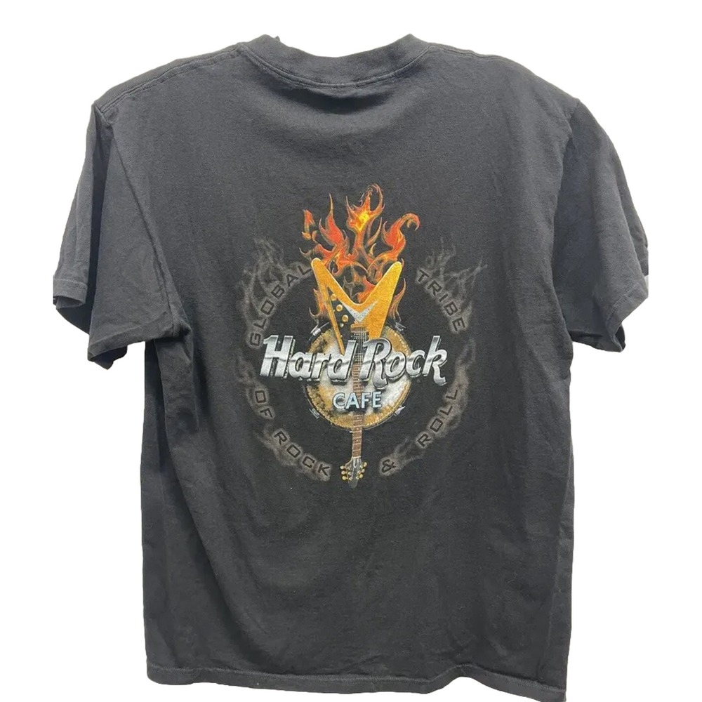 HARD ROCK CAFE ORLANDO 1990s Vintage T-SHIRT BLACK Sz Large (F9) EUC